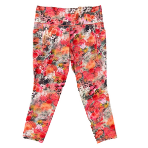 Athleta Salutation Stash Rocket II Printed 7/8 Tight Legging Yoga Pants Size XL